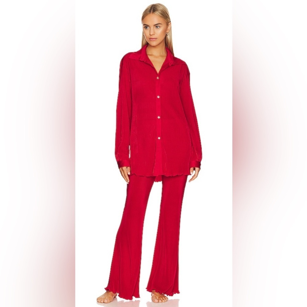 NWOT SLEEPER Origami Pajama Set - flame red, Size S - Picture 1 of 16